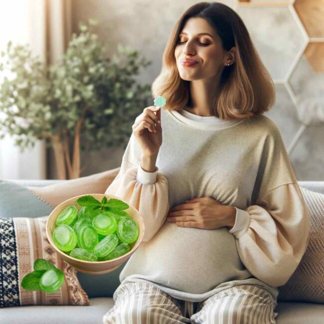 Bà bầu ngậm kẹo bạc hà được không