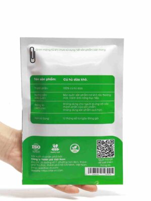 Củ hủ dừa khô gói 50gr mặt sau
