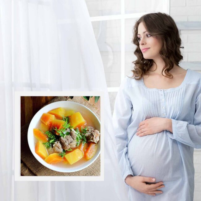 Bầu ăn canh đu đủ hầm được không